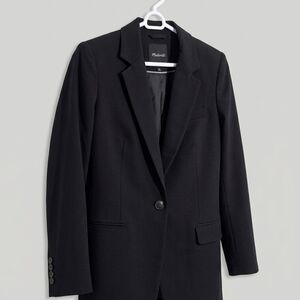 Madewell Black Single-Button Tailored Blazer